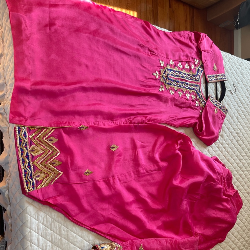 Sil embroidery patiala suit with dupatta